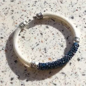 Alex and Ani Jewelry Alex And Ani Peacock Fine Rocks Mesh Cuff